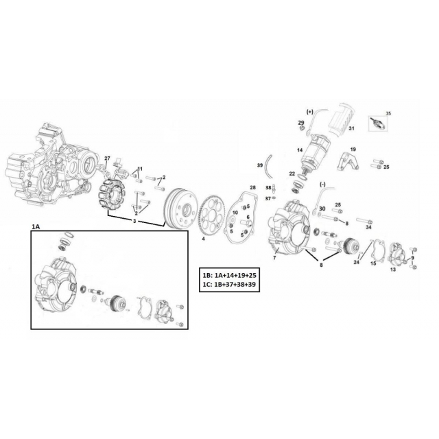 Zestaw stojan z kołem magnesowym Gas Gas EC 250-300 2019 EE70000CT-CSK-1